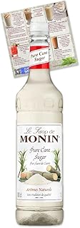 Monin Pure Cane Sugar Coffee Syrup 1L for Coffee and Cocktail | Premium with Natural Flavours and Colourings | Vegan-Friendly | Includes Jaspem Drink Recipe eBook