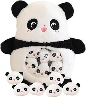 Kekeso Cute Panda Stuffed Animal Plush Doll, a Bag of Animal Snack Pillow Plush Panda Removable Panda Plush Sets Gifts for Kids (Panda)