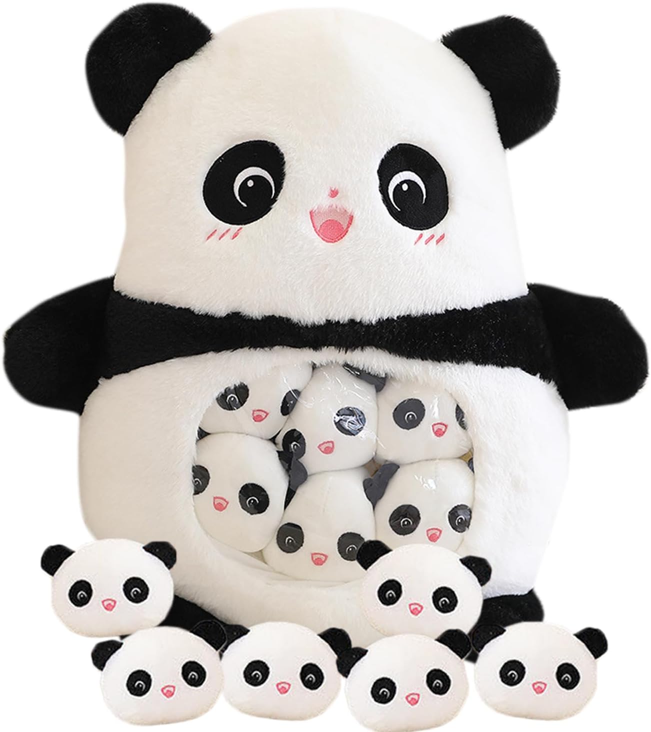 Kekeso Cute Panda Stuffed Animal Plush Doll, a Bag of Animal Snack Pillow Plush Panda Removable Panda Plush Sets Gifts for Kids (Panda)-0