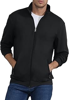 CTU Mens Sweatshirt Full Zip Active Stretchable Jacket Lightweight Long Sleeve Jacket