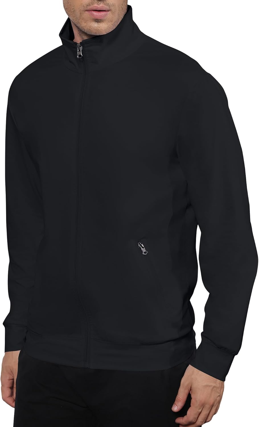 CTU Mens Sweatshirt Full Zip Active Stretchable Jacket Lightweight Long Sleeve Jacket-3