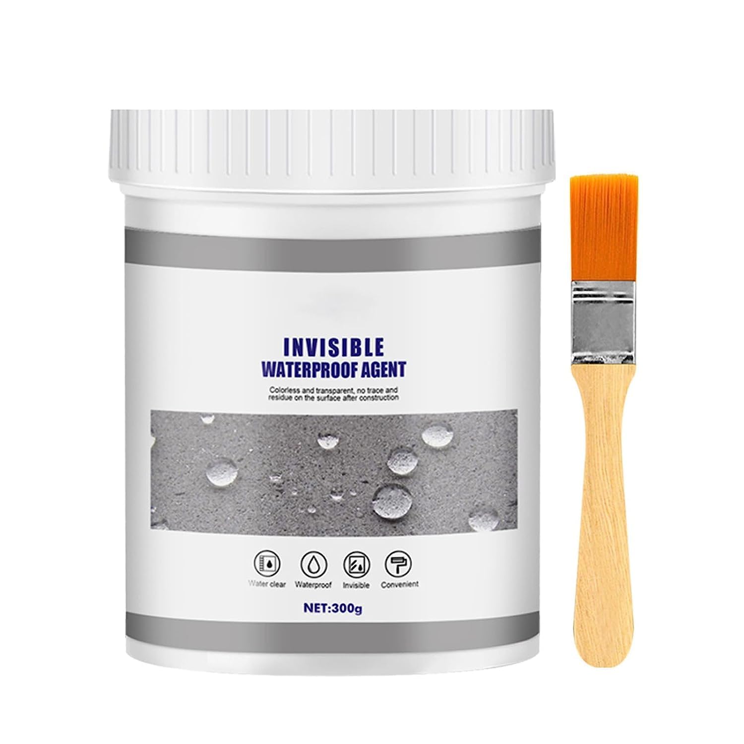 300g Invisible Waterproof Anti-Leaking Sealant Agent, Transparent Waterproof Coating Agent, Waterproof Insulation Sealant, Coating Tile Trapping Repair Wall Mending Agent for Home Roof Bathroom-0