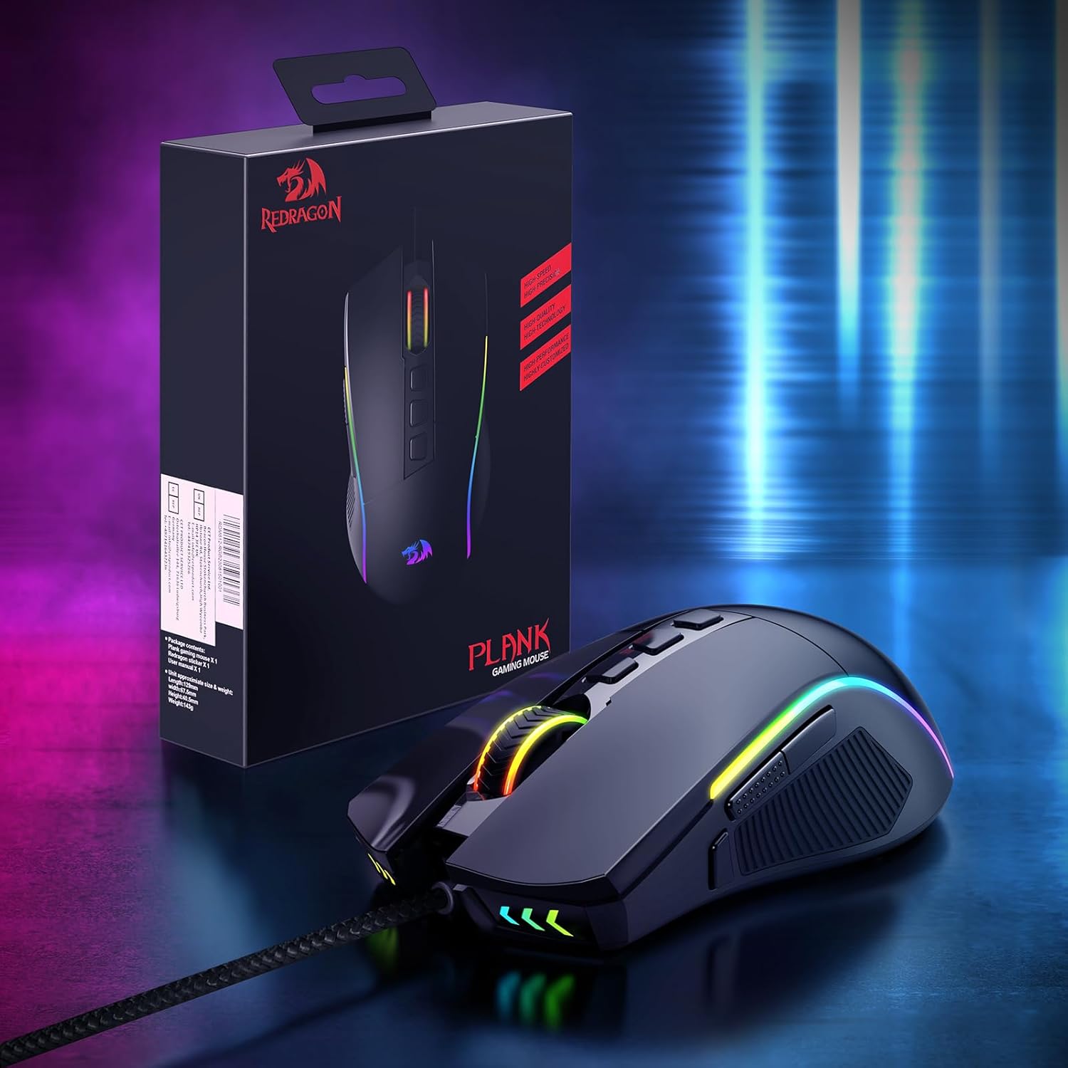 Redragon Gaming Mouse, Wired Gaming Mouse Up to 16,000 DPI Opitacl Sensor, Mouse with Fire Button, Macro Editing, Mouse Gaming with 9 Programmable Buttons & 9 Backlit Modes for FPS/Windows/PC/Mac-7