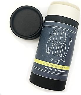 The Ilex Wood - Lavender and Lemon Natural Deodorant - 70ml. Natural Deo in Eco Friendly Cardboard Tube, Vegan, no Plastic, no Alcohol, no Toxins, no Aluminium Salts & Cruelty Free for Women & Men.