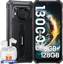 Blackview BV6200Pro Rugged Smartphone Android 13, 8GB RAM+128GB ROM/256GB, 13,000mAh Rugged Mobile Phones Sim Free Unlocked, 98dB Speaker, 6.6" HD+ Display, 13MP+8MP Waterproof camera, NFC,Face ID