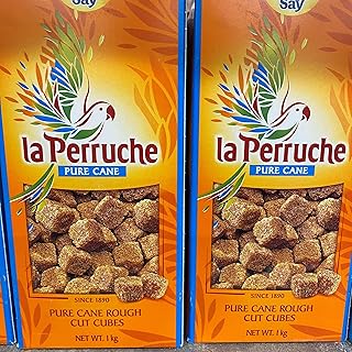 La Perruche Pure Cane Rough Cut Cubes Brown | 100% Cane | Ideal for Tea and Coffee | Perfect for Cafes and Hotels | 1kg (Pack of 2)