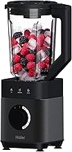 Haier Blender, I-Master Series 5 with 5 Variable Speeds, Ice Crusher, Smoothie Maker, Auto Clean, 1.7L Glass Jug, 0.6L Personal Jug, 1200W, On App, Black [HBL5B2 S5]