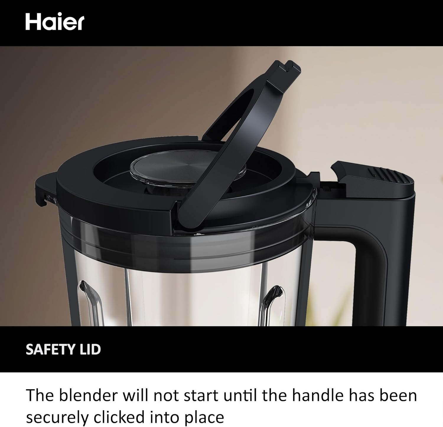 Haier Blender, I-Master Series 5 with 5 Variable Speeds, Ice Crusher, Smoothie Maker, Auto Clean, 1.7L Glass Jug, 0.6L Personal Jug, 1200W, On App, Black [HBL5B2 S5]-6