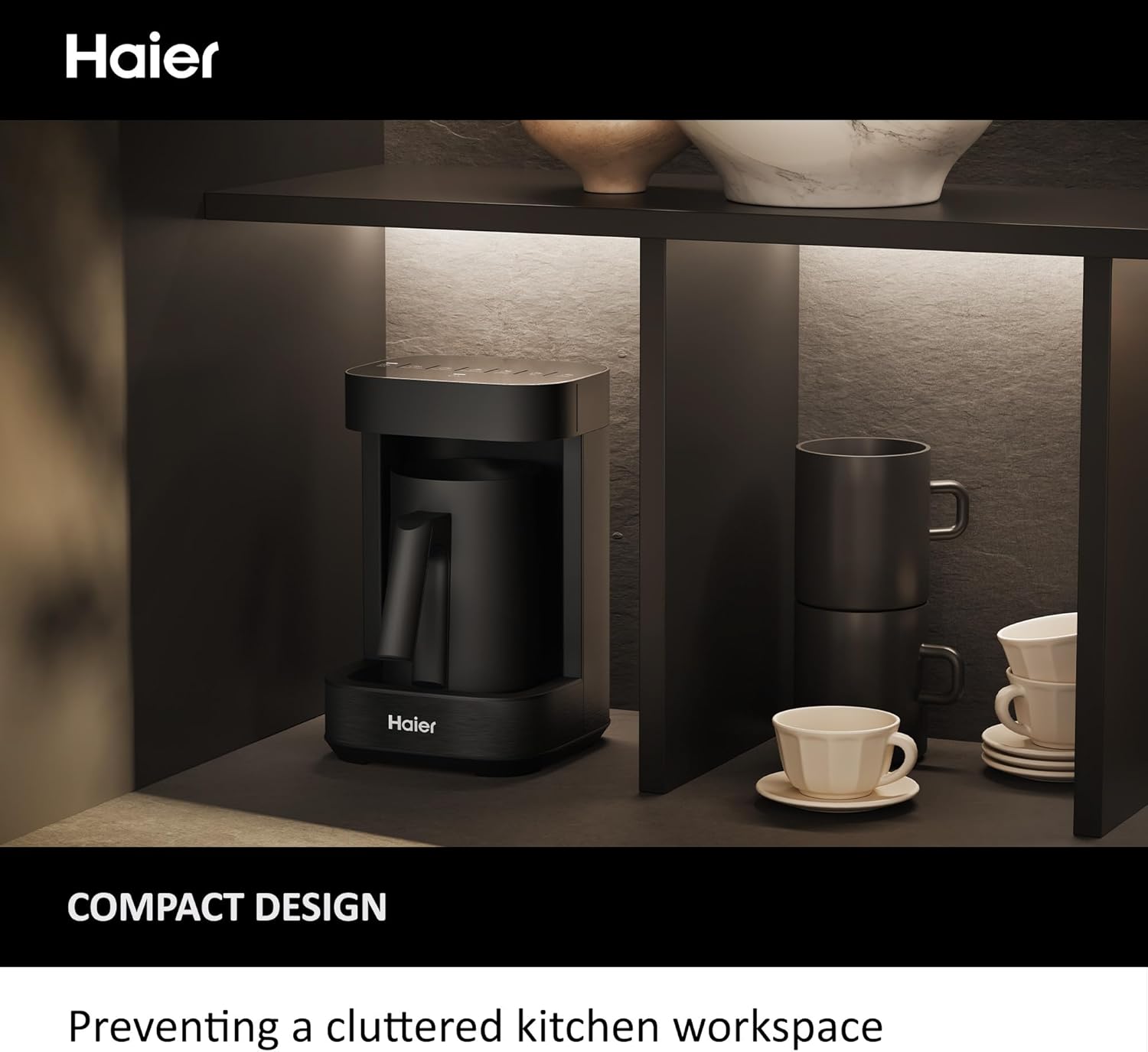 Haier Multi-Beverage Hot Drinks Machine & Frother, I-Master Series 5 All-in-One Coffee Machine & Hot Drinks with Accessories, hOn App, Black [HMB5A]-4