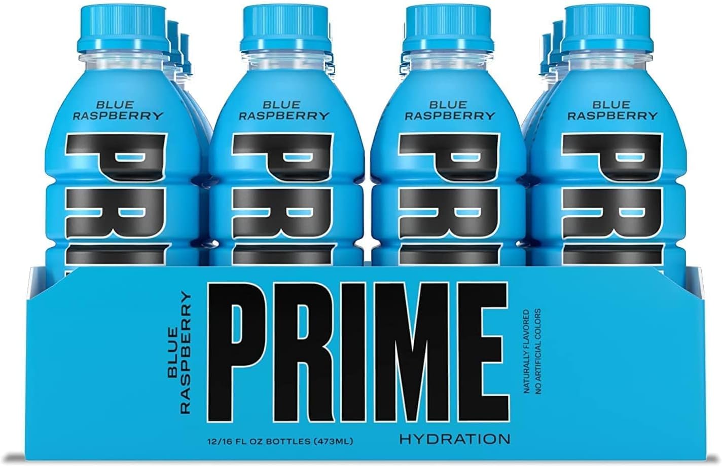 Prime Hydration Drink by Logan Paul & KSI | Blue Raspberry Flavour | 500ml (Pack of 12) - Perfect Boost and Caffeine Free | Zero Sugar | Natural Flavour-2