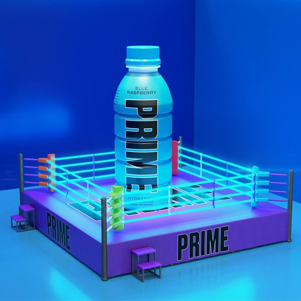 Prime Hydration Drink by Logan Paul & KSI | Blue Raspberry Flavour | 500ml (Pack of 12) - Perfect Boost and Caffeine Free | Zero Sugar | Natural Flavour-4