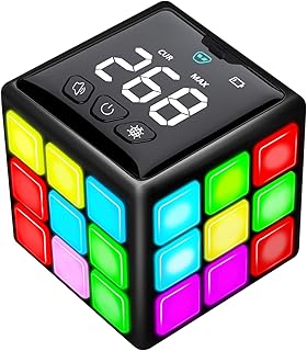 Xinbeiya Rechargeable Game Handheld Cube, 15 Fun Brain & Memory Game with Score Screen, Cool Toys for Kids, Christmas Birthday Gifts for Boys Girls Aged 6-12+ Years Old (Black)