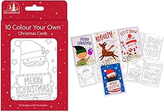 Sync'T Christmas Colour Your Own Cards - Creative Holiday Fun: 10 Colour Your Own Christmas Cards with Envelopes - Fun Xmas Craft Activities for Adults and Children