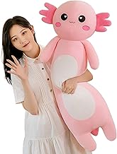 Aiuidun Long Axolotl Plush Pillow, Cute Axolotl Stuffed Animal Body Plush Soft Plushies Doll Toy for Girls Boys(65cm/25.59inch,Pink)