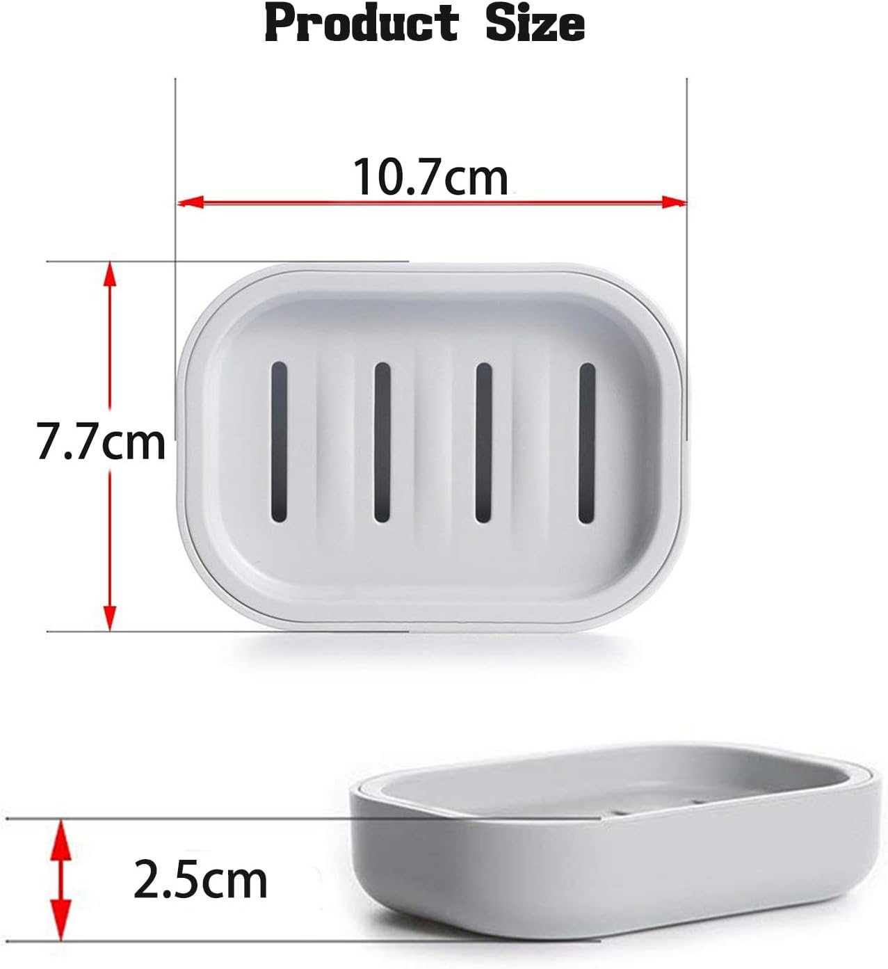 2 Pcs Soap Dish,Holder,Case,Saver,Container,Square Plastic Draining,Travel Storage Box＆cover,drainage,Bar With Lid Portable Leak Proof soapbox,for Shower,Traveling,Toilet,Bathroom(Grey blue+beige)-1