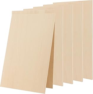 KEILEOHO 10 PCS A4 Basswood Sheets, 210 x 297 x 3mm Thin Wooden Boards, 3mm Unfinished Rectangle Wood Board for DIY Models