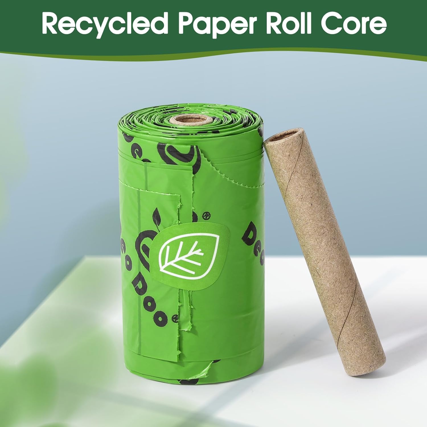 Dog Poo Bags Biodegradable Large Poop Bags with Tie Handle Recycle Leak-Proof 20 Rolls 240 Bags 11 * 15 Inch Green Doggy Waste Bags for Cat Little Unscented-6