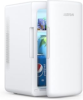 AstroAI AstroAI Mini Fridge 6 Litre / 8 Can | Cooler and Warmer | AC/DC | Small Fridge for Bedrooms, Car, Drinks, Beauty, Skincare, Travel (Off-white)