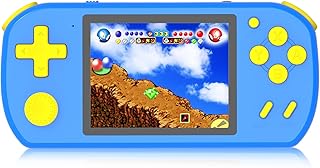 KAVOYI Handheld Games Consoles for Kids Preloaded 218 Retro Video Games, Portable Gaming Player with Rechargeable Battery 3.0" LCD Screen, Mini Arcade Electronic Toy Gifts for Boys Girls, Blue