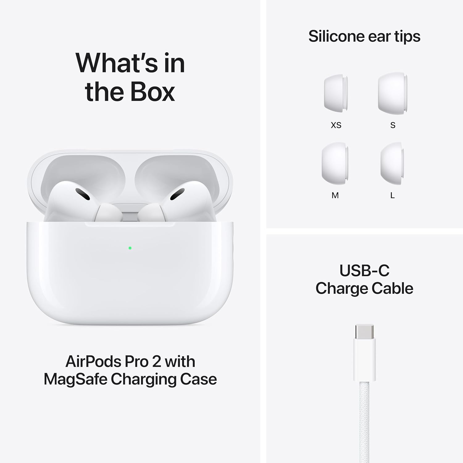 Apple AirPods Pro 2 Wireless Earbuds, Bluetooth Headphones, Active Noise Cancellation, Transparency, Personalised Spatial Audio, High Fidelity Sound, H2 Chip, USB C Charging-6