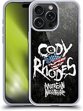 Head Case Designs Officially Licensed WWE Distressed Name Cody Rhodes Soft Gel Case Compatible With Apple iPhone 15 Pro Max