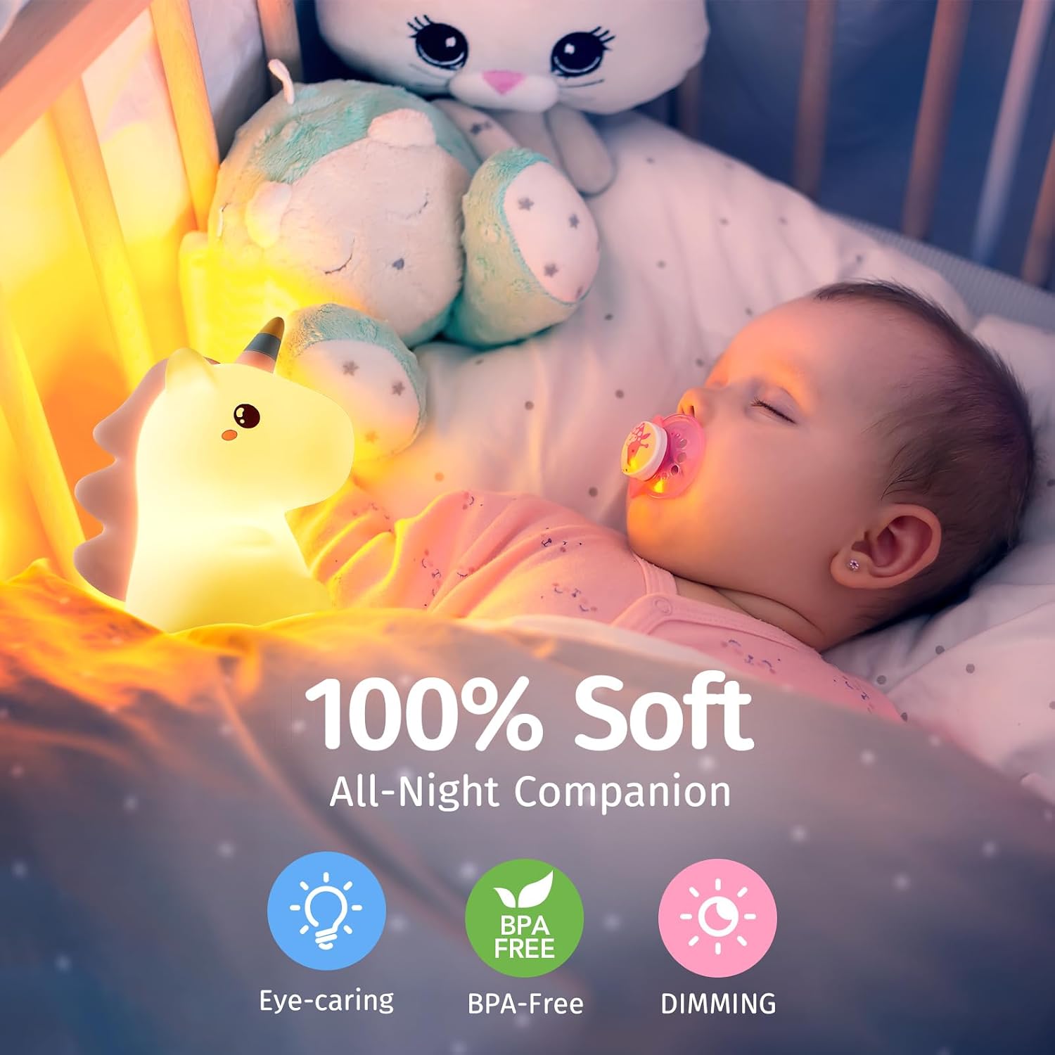 Unicorn Night Light Kids Unicorn Gifts for Girls, 16 Colours+Remote Control Baby Night Light Newborn Night Lamp, Battery Night Light Baby Girl Gift, Kids Night Light Bedroom, Kawaii Cute Room Decor-2