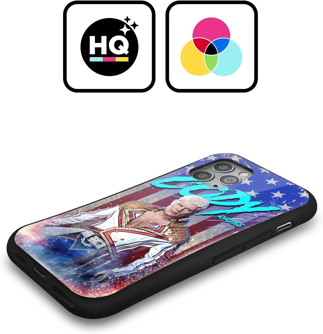 Head Case Designs Officially Licensed WWE Cody Rhodes Cody Rhodes Graphics Hybrid Case Compatible With Apple iPhone 15 Pro-1