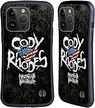 Head Case Designs Officially Licensed WWE Distressed Name Cody Rhodes Hybrid Case Compatible With Apple iPhone 15 Pro Max