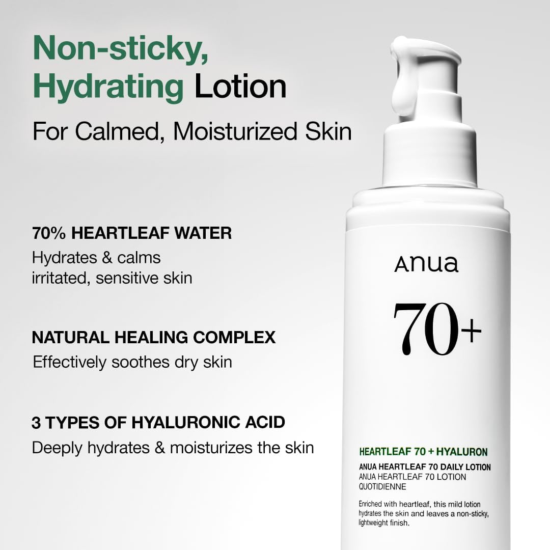 ANUA Heartleaf Daily Lotion, Face Moisturizer with Hyaluronic Acid for Sensitive Skin, Lightweight, Korean Skin Care (200ml, 6.76 fl.oz.)-2