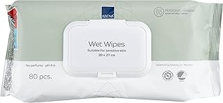 ABENA Wet Wipes | Pack of 80 Wipes | Disposable Wipes| Fragrance and Colourant Free | Dermatologically Tested | Heavy Duty Wipes | Incontinence Wipes | Incontinence Products