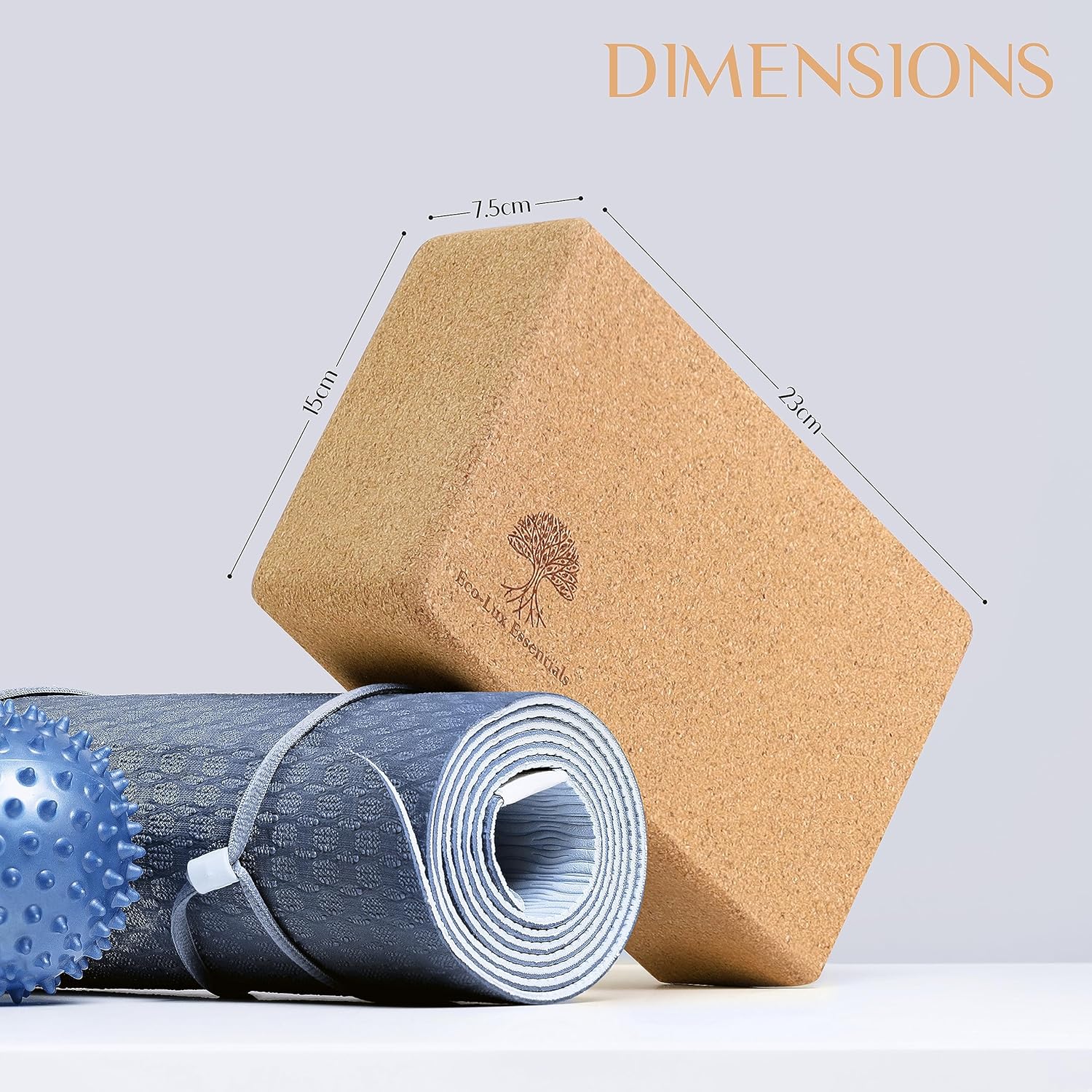 Eco-Lux Essentials Cork Yoga Block-3