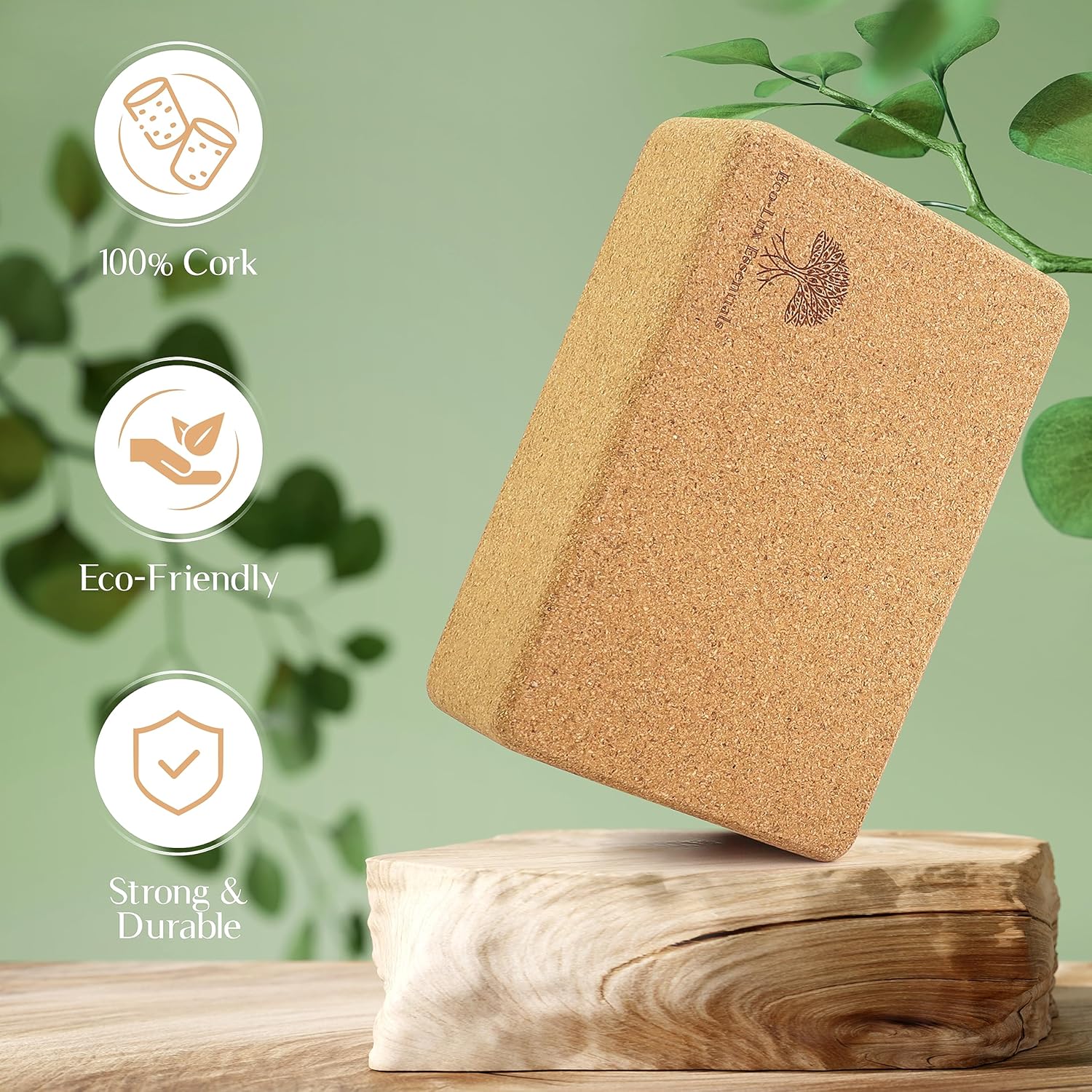 Eco-Lux Essentials Cork Yoga Block-5