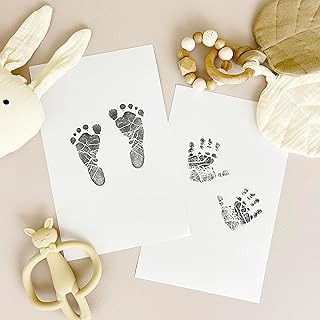 Hello Baby Inkless Hand & Footprint Kit Mess Free NO Ink 2 A5 Papers Upto 8 Prints