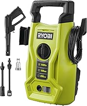 Ryobi RY100PWA 1400W 100bar Pressure Washer, Green