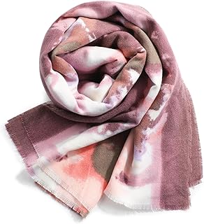 Superora Women's Warm Scarf Soft Scarves for Ladies Stoles Wraps and Shawls Printed Pattern Floral Paisley Rendered Pattern