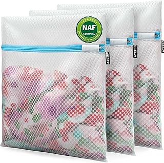 Mesh Laundry Bags, 3Pack Washing Machine Wash Bags, Reusable and Durable Mesh Wash Bags for Delicates Blouse, Hosiery, Underwear, Bra, Lingerie Baby Clothes