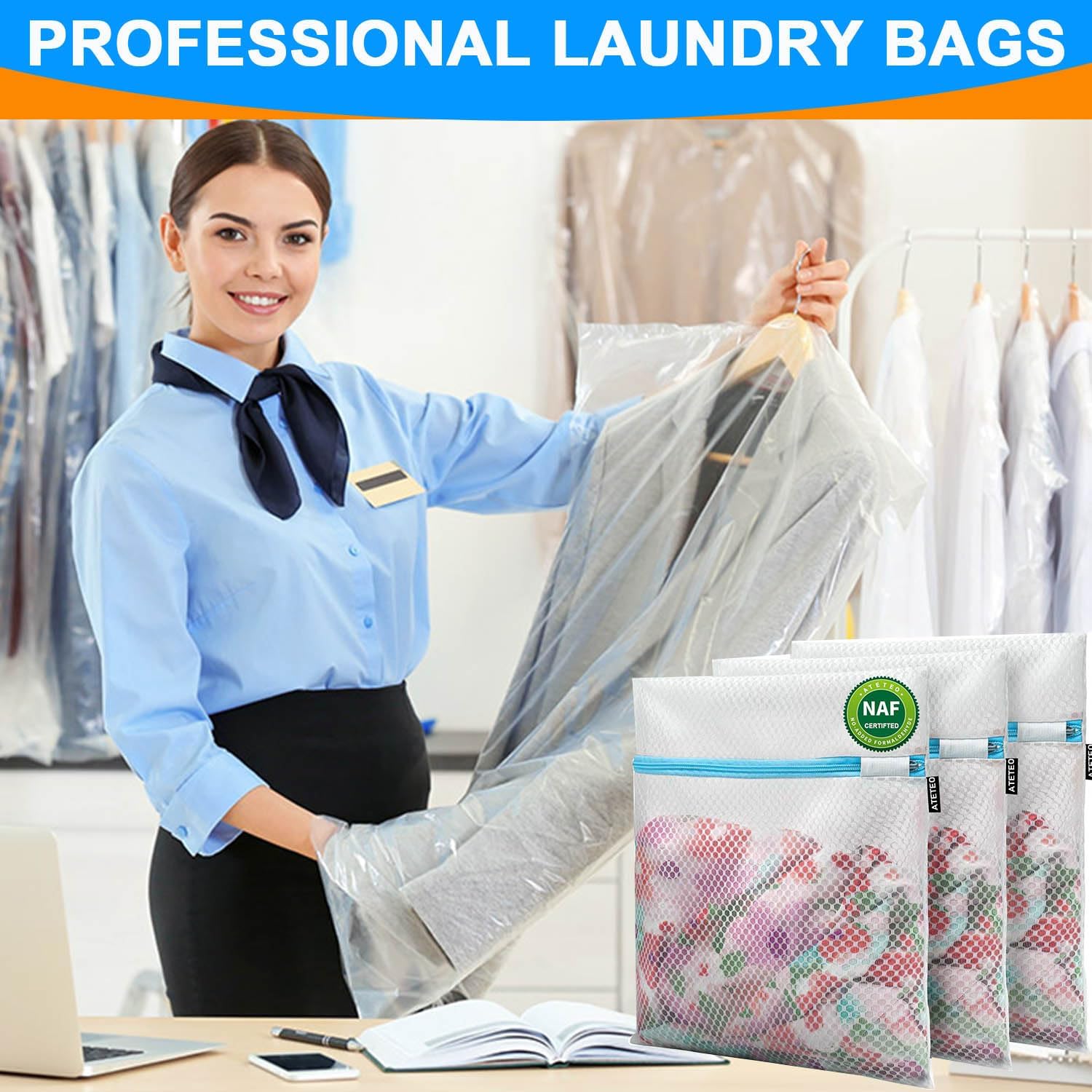 Mesh Laundry Bags, 3Pack Washing Machine Wash Bags, Reusable and Durable Mesh Wash Bags for Delicates Blouse, Hosiery, Underwear, Bra, Lingerie Baby Clothes-5