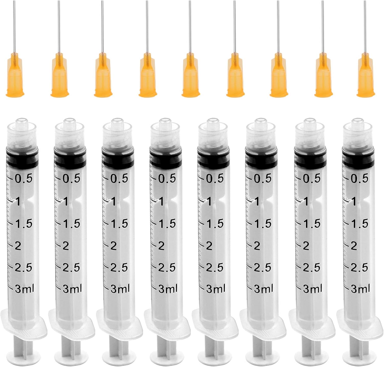 15 Pcs Syringe 3ml, Syringe With Needle, Plastic Syringe, Reusable Fodder Syringes, Collection Syringe, Ink Filling Syringe, Syringes For Lab, Glue, Industrial, Scientific Labs-0