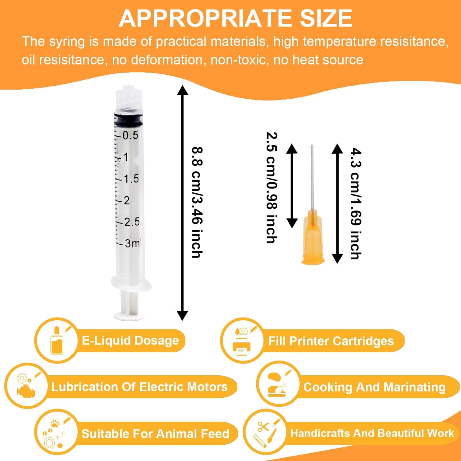 15 Pcs Syringe 3ml, Syringe With Needle, Plastic Syringe, Reusable Fodder Syringes, Collection Syringe, Ink Filling Syringe, Syringes For Lab, Glue, Industrial, Scientific Labs-1