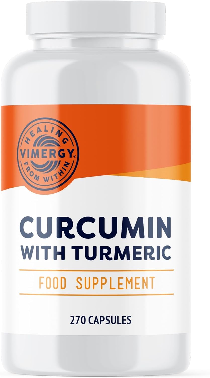 Vimergy Curcumin with Turmeric Capsules – Curcumin & Turmeric Herbal Supplements – Liquid Filled Turmeric Capsule – Vegan Curcumin & Turmeric Capsules – Non-GMO & Gluten-Free (270 Capsules)-0