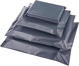 Double Dragon 100 Mixed Size Self-Seal Mailer Bags | Tamper-Proof Plastic Packaging for Mailing, Postage, Shipping & Delivery | 4 Sizes | Small to Large | 25 Each (Pack of 100)