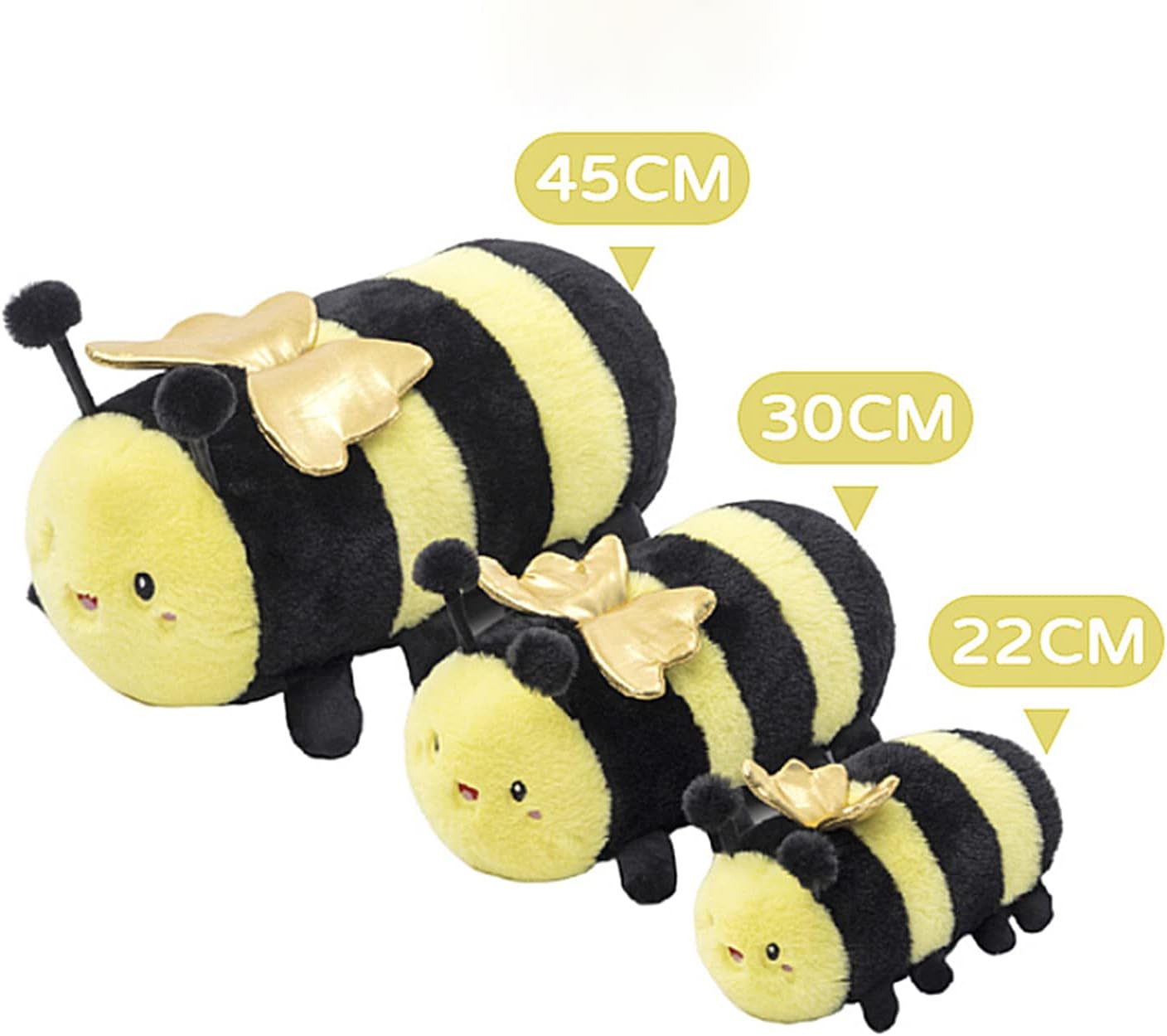 TONGSONG Cute Bumble bee Stuffed Animals Honey bee Plush Doll Yellow Bee Toys for Kids Plushies Bumblebee Stuffed Hugging Honeybee Pillow Throw Gift for Kids or Lovers (30cm)-6