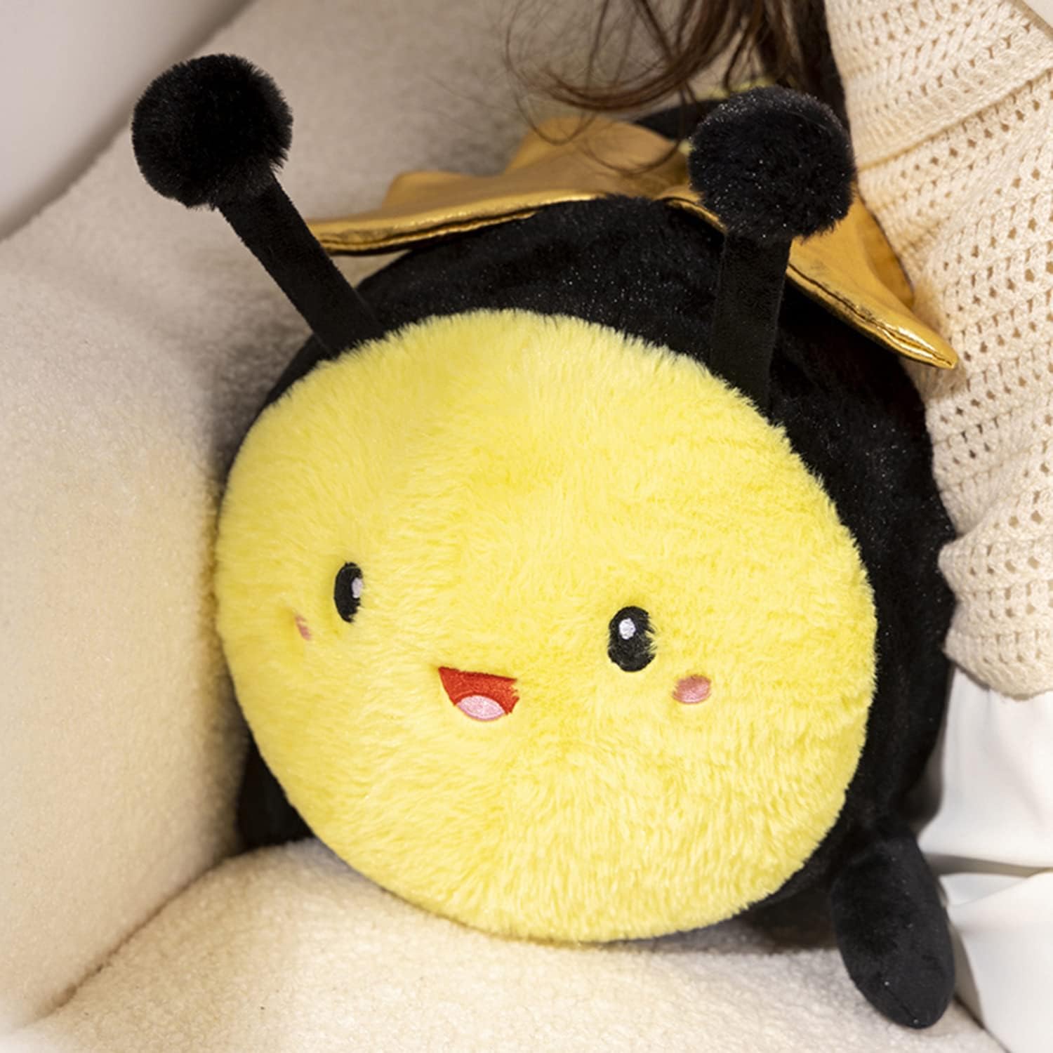 TONGSONG Cute Bumble bee Stuffed Animals Honey bee Plush Doll Yellow Bee Toys for Kids Plushies Bumblebee Stuffed Hugging Honeybee Pillow Throw Gift for Kids or Lovers (30cm)-7