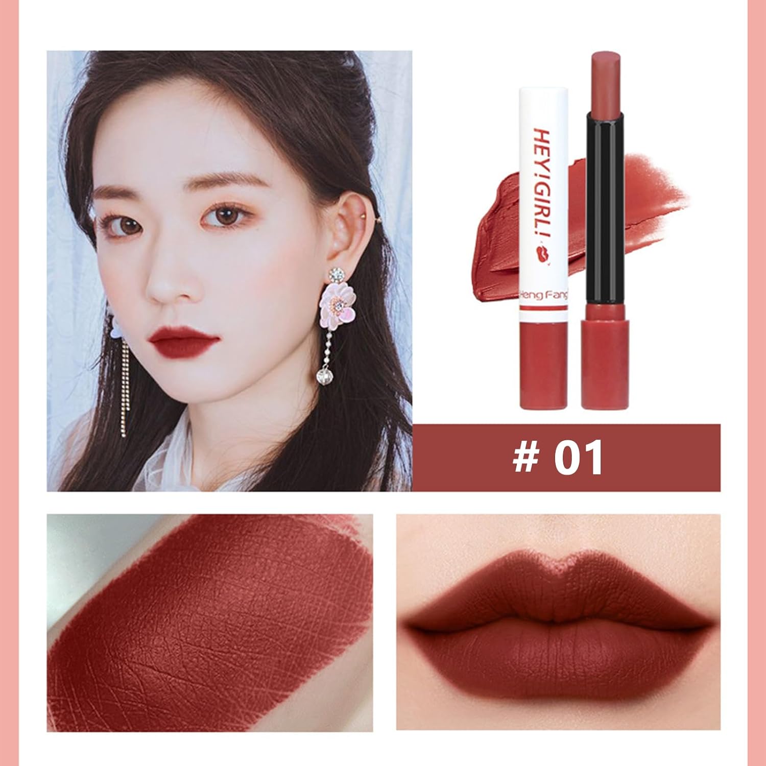 Lipstick Sets, Semi-matte Long Lasting Lipstick Moisturizing Lip Stick, 4 Pcs Red Pink Smoke Tube Highly Pigmented Smooth Lipsticks No Easily Fade Lipsticks For Women & Girls-4