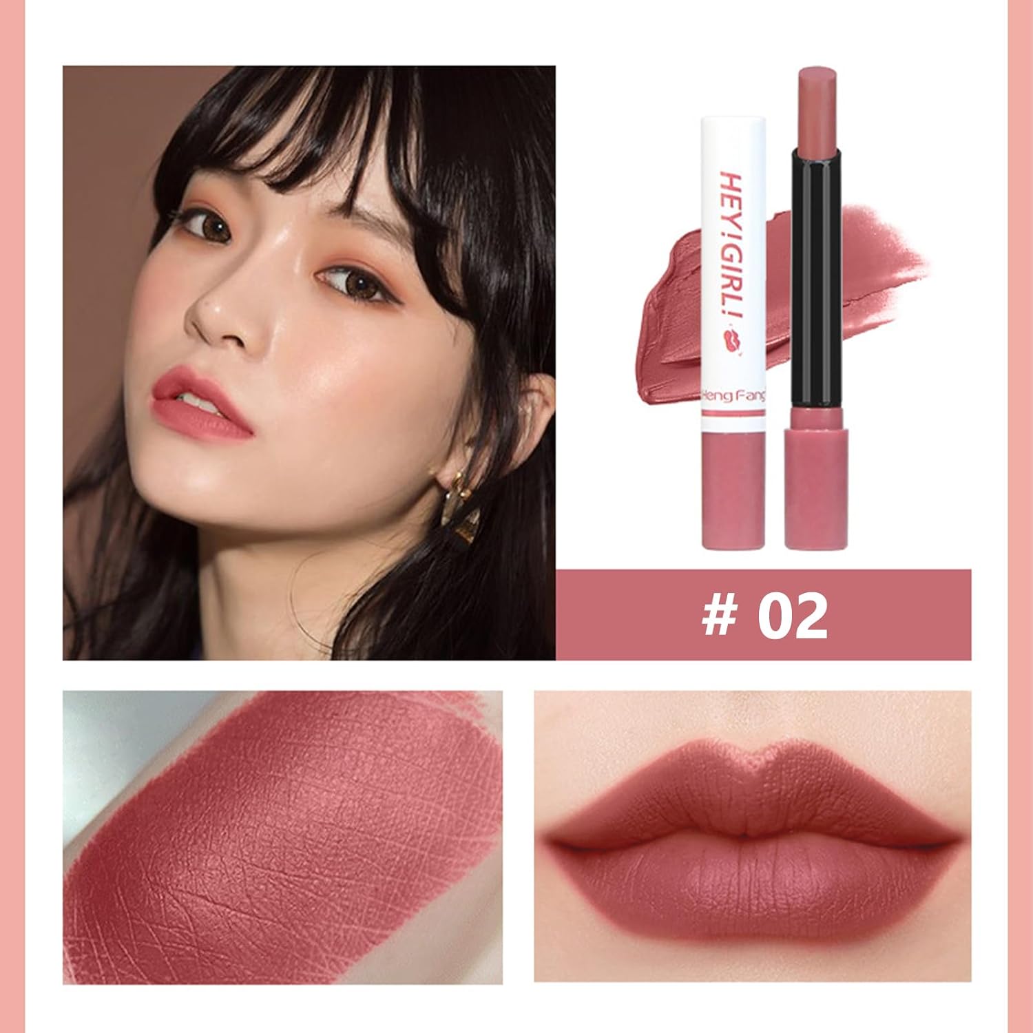 Lipstick Sets, Semi-matte Long Lasting Lipstick Moisturizing Lip Stick, 4 Pcs Red Pink Smoke Tube Highly Pigmented Smooth Lipsticks No Easily Fade Lipsticks For Women & Girls-5