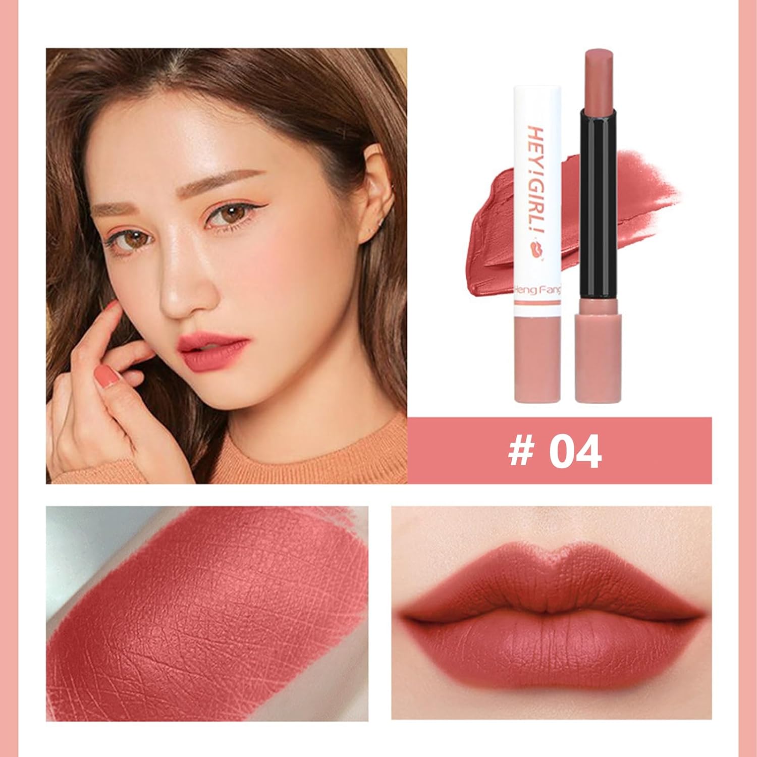 Lipstick Sets, Semi-matte Long Lasting Lipstick Moisturizing Lip Stick, 4 Pcs Red Pink Smoke Tube Highly Pigmented Smooth Lipsticks No Easily Fade Lipsticks For Women & Girls-7