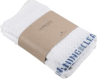 ENA Living Pack Of 6 100% Cotton Tea Towels | 38x38cm | Household Essentials Kitchen Tea Towels for Washing Up and Cleaning. Long lasting Kitchen Towels, Large Tea Towels, home essentials