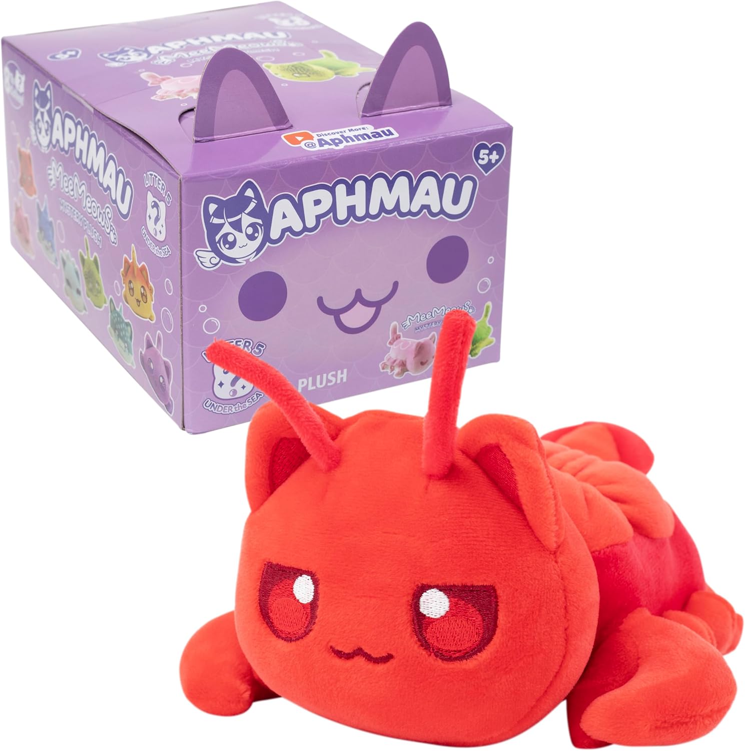 Aphmau 6025 6 Mystery Plush – Series 5 YouTube Gaming Channel, Blind Box, 1 of 8 Possible Under The Sea MeeMeows, Official Merch, Styles May Vary-7