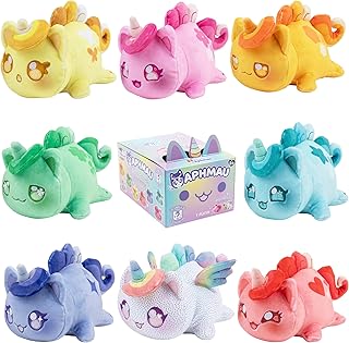 Aphmau 6025U9 6 Mystery Plush Collection YouTube Gaming Channel, Blind Box, 1 of 8 Possible Unicorn MeeMeows, Official Merch, Styles May Vary