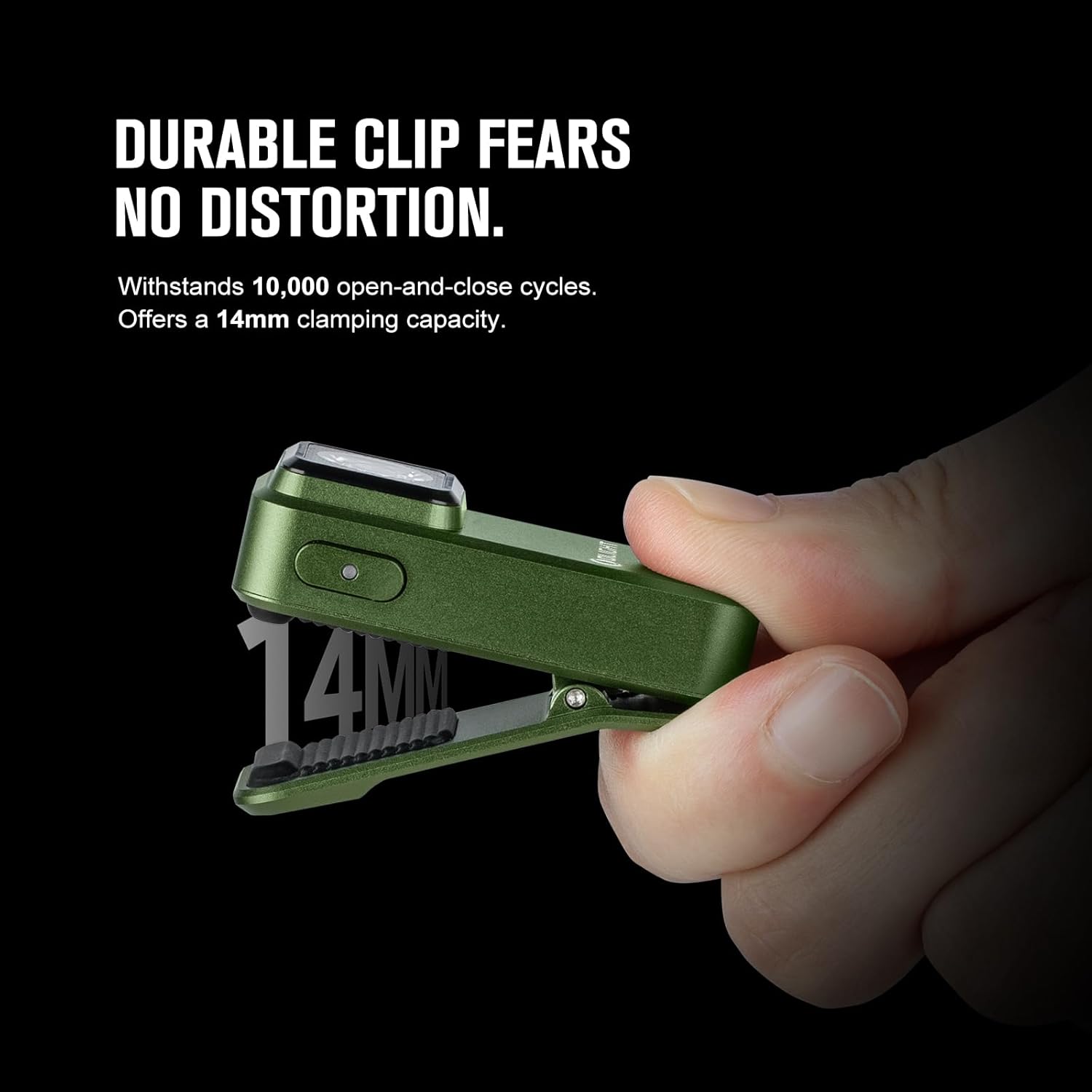 OLIGHT Oclip EDC Clip-on Light Magnetically Attach Torch Max 300 Lumens for Hiking, Photo Fill Light, Cycling, Reading, and Safety Warning (OD Green)-4